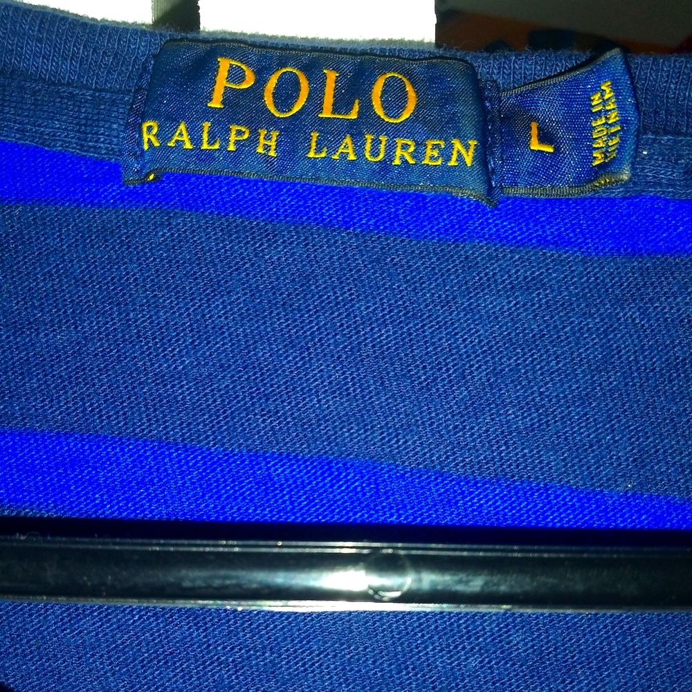 Black Rl polo blue striped sweater